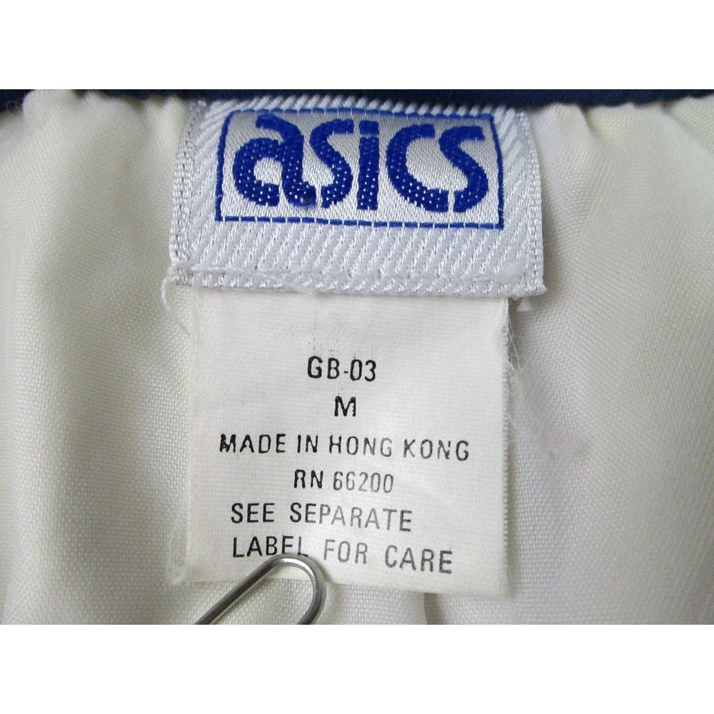 ASICS Pants Mens Medium Blue‎ Gore-Tex Waterproof Rain Zip Ankle Nylon GB-03